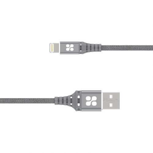 Promate Ultra-Slim Power and Data Cable with Lightning Connector 120Cm - Grey