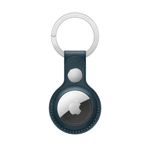 Apple AirTag Leather Key Ring - Baltic Blue