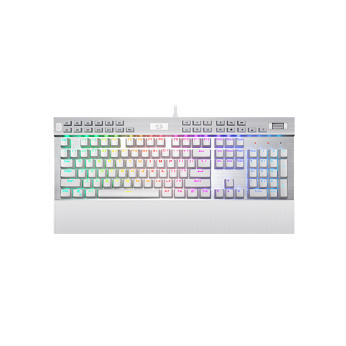 Redragon YAMA White Case RGB Mechanical Gaming Keyboard - Dust Proof Purple