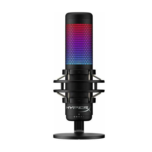 HyperX QuadCast S – RGB USB Standalone Anti-Vibration Shock Mount Microphone for PC, PS4 and Mac - Black