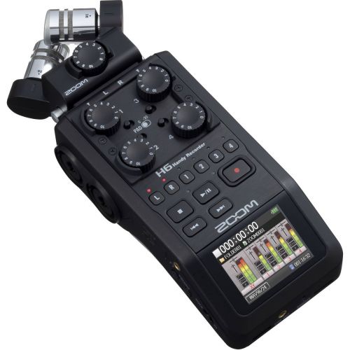 Zoom H6 All Black 6-input / 6-track Portable Handy Recorder With Single Mic Capsule (Black)