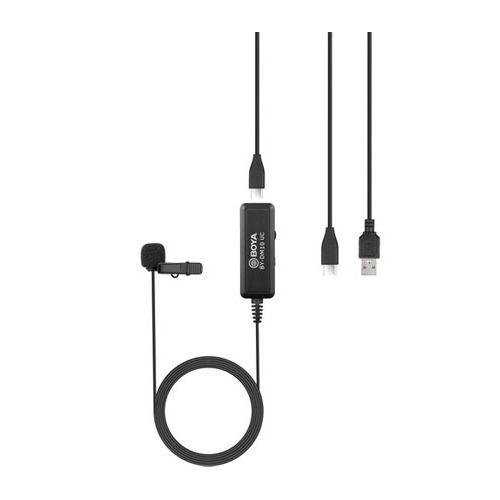 BOYA BY-DM10UC DIGITAL LAVALIER MICROPHONE FOR TYPE-C, ANDROID, MAC & WINDOWS - BLACK