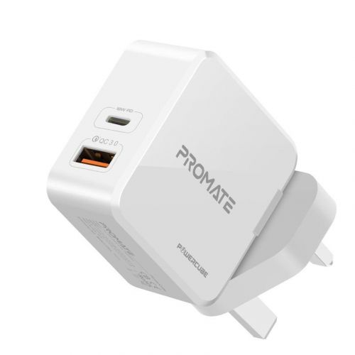 PROMATE Powercube 36W Ultra-fast Home Charger - White