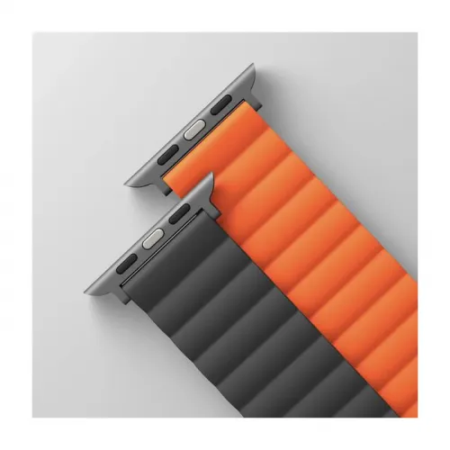 Uniq Revix Reversible Magnetic For Apple Watch Strap 42/44/45mm Charcoal (Grey/orange)