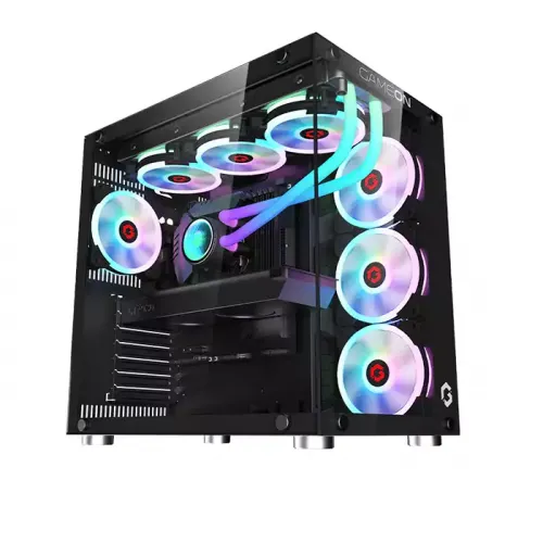 Gameon Emperor Midnight Ii Series Mid Tower Gaming Case - Black