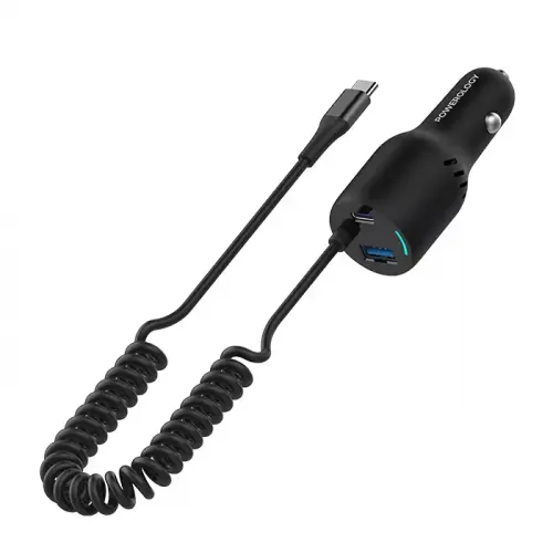 Powerology 45w Triple Output Car Charger - Pccsr015