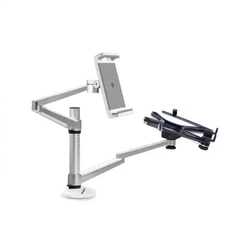 Gamvity Multi-functional Laptop And Tablet Dual Arm Mount Holder Stand Oa-9x - Silver