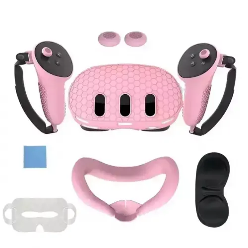 Silicone Kit For Meta Quest 3 with PP bag - Pink