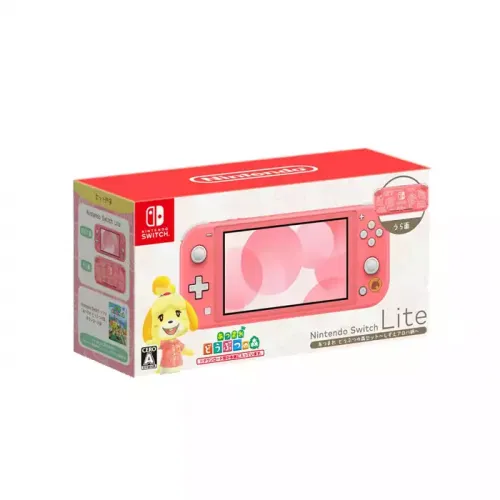 Nintendo Switch Lite Animal Crossing: Shizue Aloha Pattern Coral (Japanese Version)