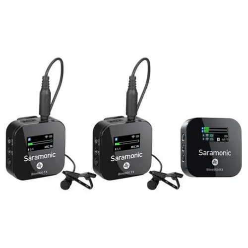 SARAMONIC BLINK 900 B2 2-PERSON DIGITAL CAMERA-MOUNT WIRELESS OMNI LAVALIER MICROPHONE SYSTEM (2.4 GHZ, BLACK)