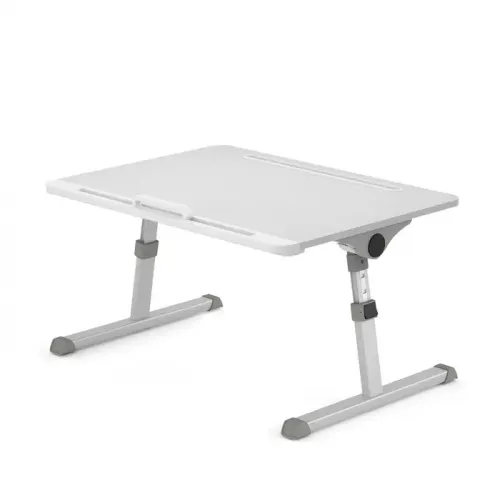 Foldable And Height Adjustable Multi-functional Folding Lazy Bed Laptop Desk Study Table - White