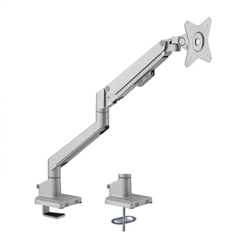 Lumi Single Monitor Thin Gas Spring Monitor Arm Ldt62-c012 - Matte Silver