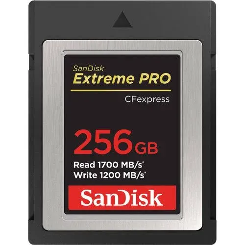 SANDISK 256GB EXTREME PRO CFEXPRESS CARD TYPE B 1700/1200 MB/S