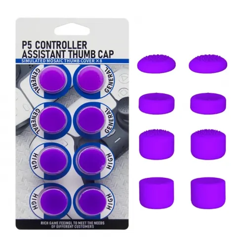 Ps5 Controller Assistant Thumb Cap 8pack - Purple