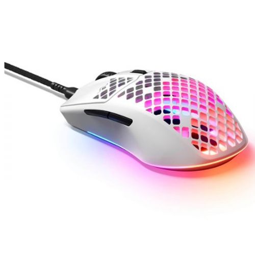 SteelSeries - Aerox 3 2022 Edition Wired Gaming Mouse with Ultra Lightweight Design - Snow White