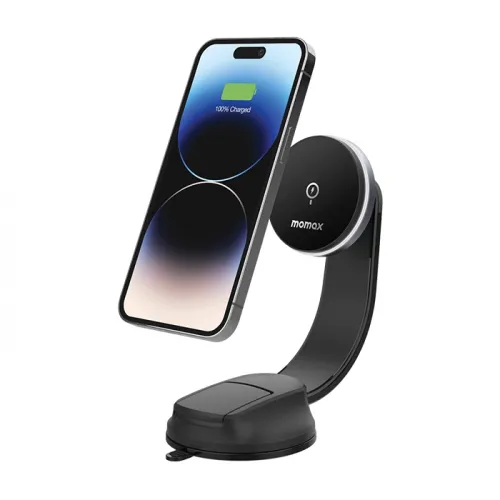 Momax Q.Mag Mount 5 15W magnetic wireless charging car mount (Suction cup mount) CM25B