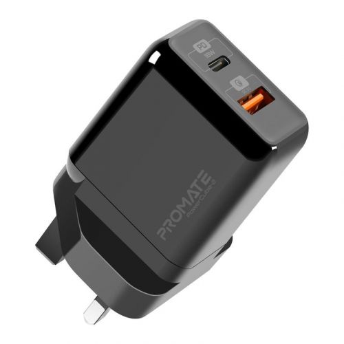 PROMATE PowerCube-2 18W High-Speed Wall Charger - Black