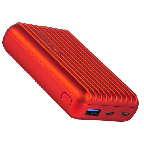 PROMATE Titan-10C Ultra-Compact Rugged Power Bank with USB-C Input & Output 10000mAh - Red