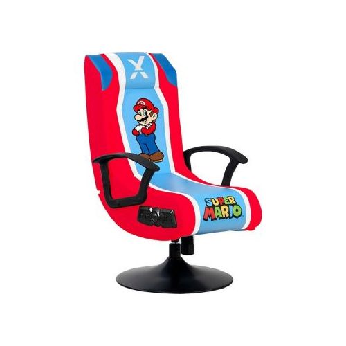 X-Rocker Super Mario Pedestal Folding Chair with 2.1 Audio Built-In Gaming Chair