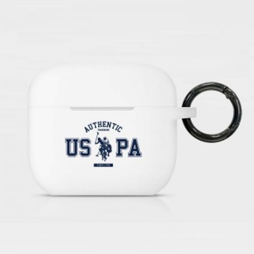 U.S.Polo Assn. Silicone USPA Authentic Case for Airpods 3 - White