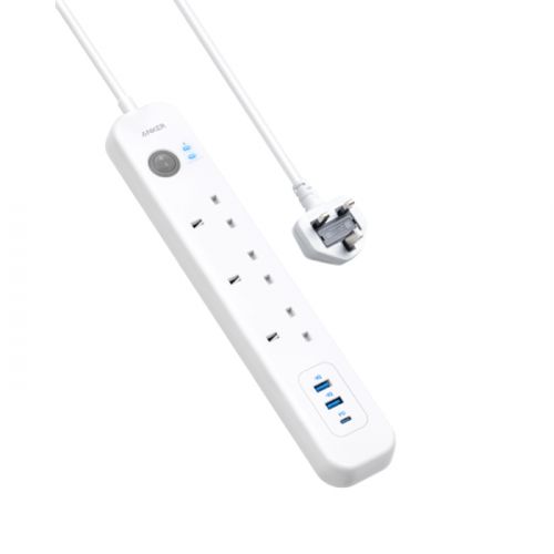 Anker PowerExtend USB-C 6-IN-1 PowerStrip - White