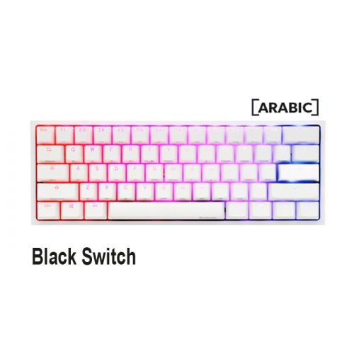 Ducky One 2 Mini English/Arabic Gaming Keyboard - White - Black Switch