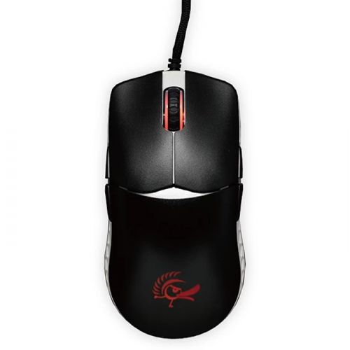 Ducky Feather Omron Switch RGB Wired Gaming Mouse - Black and White