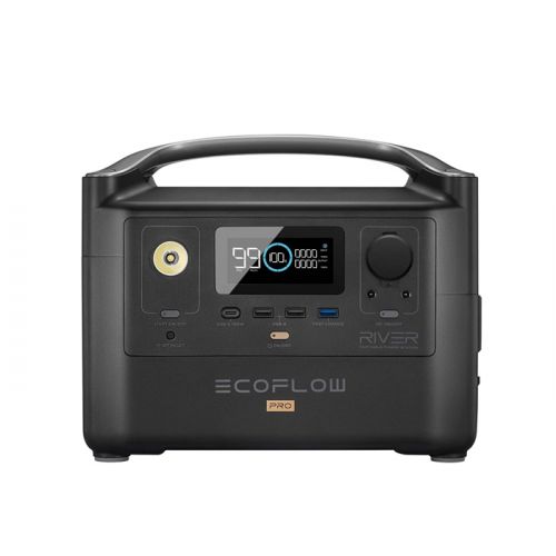 EcoFlow RIVER Pro Portable Power Station - 720Wh/600W - Black