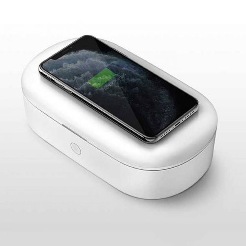 Viva Madrid Vanguard Vault Pro UV Sanitizing Box with Wireless Charger 10W - White