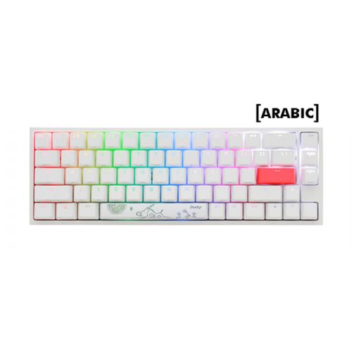 Ducky One 2 SF Gaming Keyboard - White - Arabic Layout