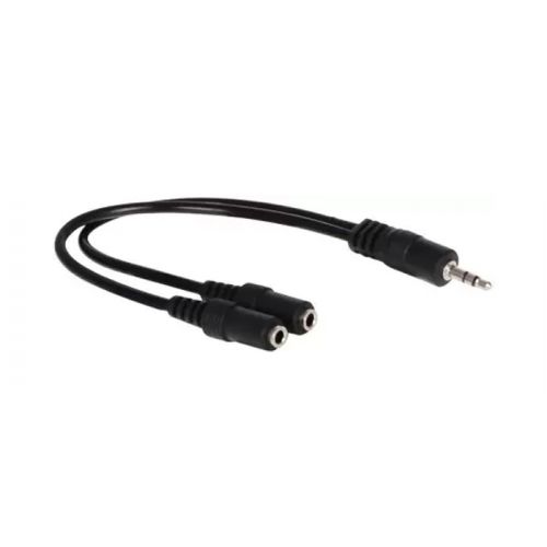 Y Spitter 2in1 Audio Aux Cable 3.5mm Jack for Headphone - Black