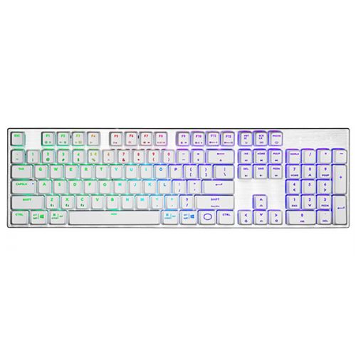 Cooler Master Sk653 Full-sized Wireless Mechanical Keyboard With Low Profile Switchs (White) - Blue Switch