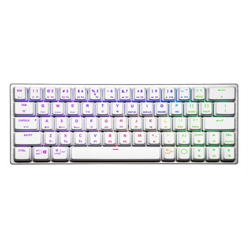 Cooler Master SK622 Wireless 60% Mechanical Keyboard With Low Profile Switchs (White) - Blue Switch