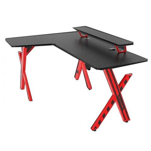 Gameon Phantom Series L-Shaped Gaming Desk With 15W Qi Charger, USB Hub (160 CM X 110 CM x 60CM)