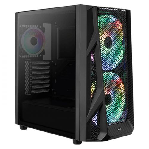 Aerocool AirHawk Duo ARGB Mid Tower Case – Black (32819)