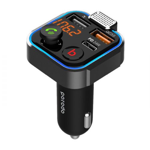 Porodo Smart Car Charger FM Transmitter