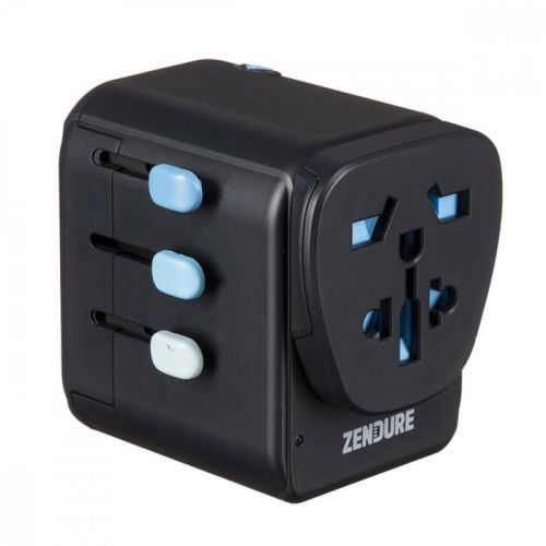 Zendure Passport Pro World Travel Adapter & PD - Black