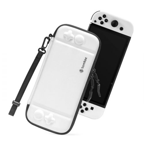 Tomtoc Switch Case for Nintendo Switch-OLED Model Slim Case - White