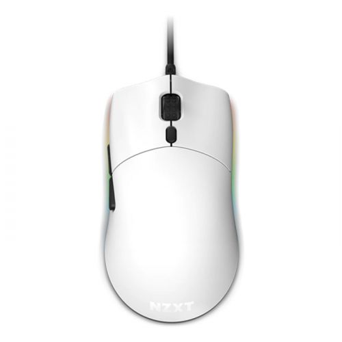 NZXT LIFT Lightweight Ambidextrous medium Wired Mouse - White