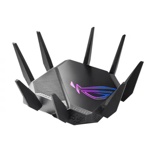 Asus ROG Rapture, Tri-band WiFi 6E (802.11ax), Gaming Router 6GHz Band 2.5G, WAN/LAN Port PS5 Compatible, Triple-level Game Acceleration