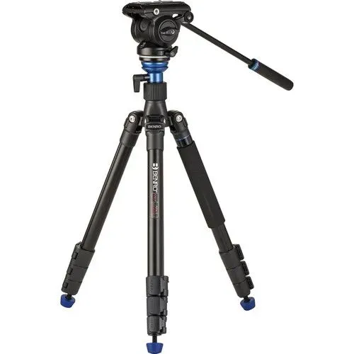 BENRO A2883FS4PRO REVERSE-FOLDING ALUMINUM TRAVEL TRIPOD WITH S4PRO FLUID VIDEO HEAD