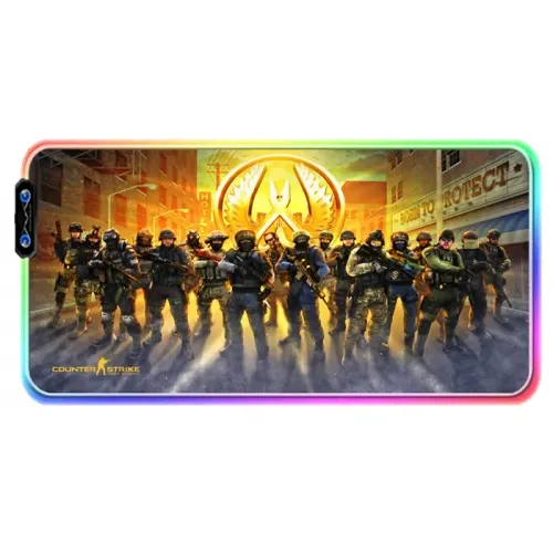 GAMEON Gaming Mousepad With RGB Lighting (900x400x3mm) - CS:GO Theme Edition