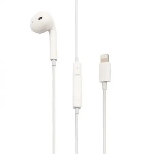 Porodo Mono Earphone With Lightning Connector - White