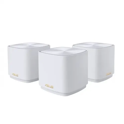 ASUS ZenWiFi AX Mini XD4 - AX1800 Whole-Home Mesh WiFi 6 System - 3 Pack White - 90IG05N0-MO3R20