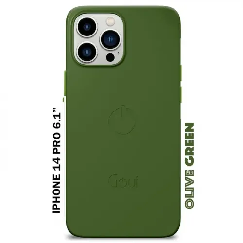 Goui iPhone 14 Pro (6.1inch) Magnetic Case with Magnetic Bars - Green Olive