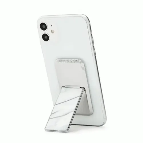 HANDLstick Stone Collection Smartphone Grip And Stand - Marble White