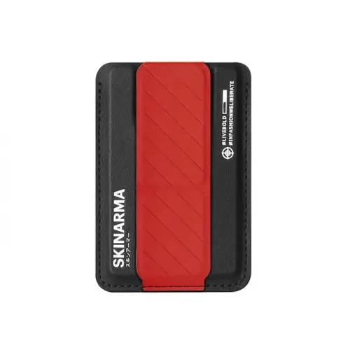 SkinArma Kado Mag-Charge Card Holder With Grip Stand - Black