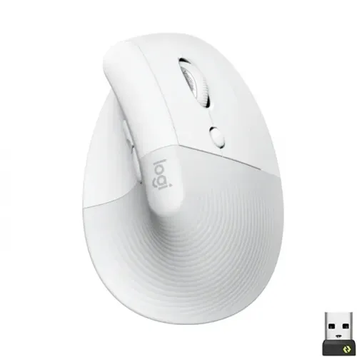 Logitech Lift Vertical Ergonomic Mouse - Off White