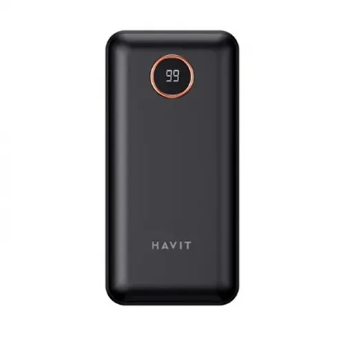 Havit PB75 Power Bank With Cable 20000mAh - Black