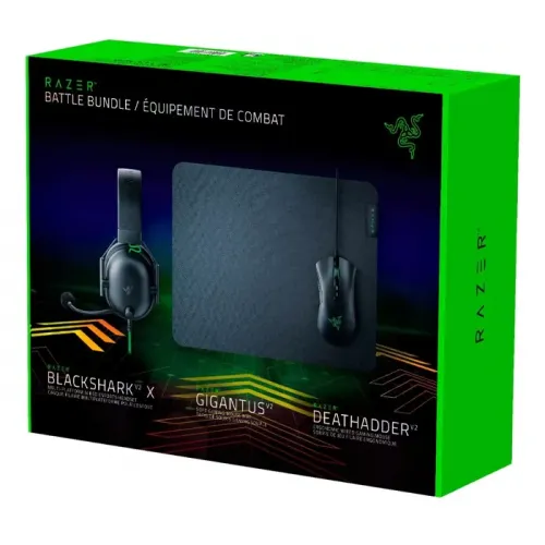 Razer Battle Bundle - Mouse DeathAdder V2, Headset  BlackShark V2 X, Mousepad Gigantus V2